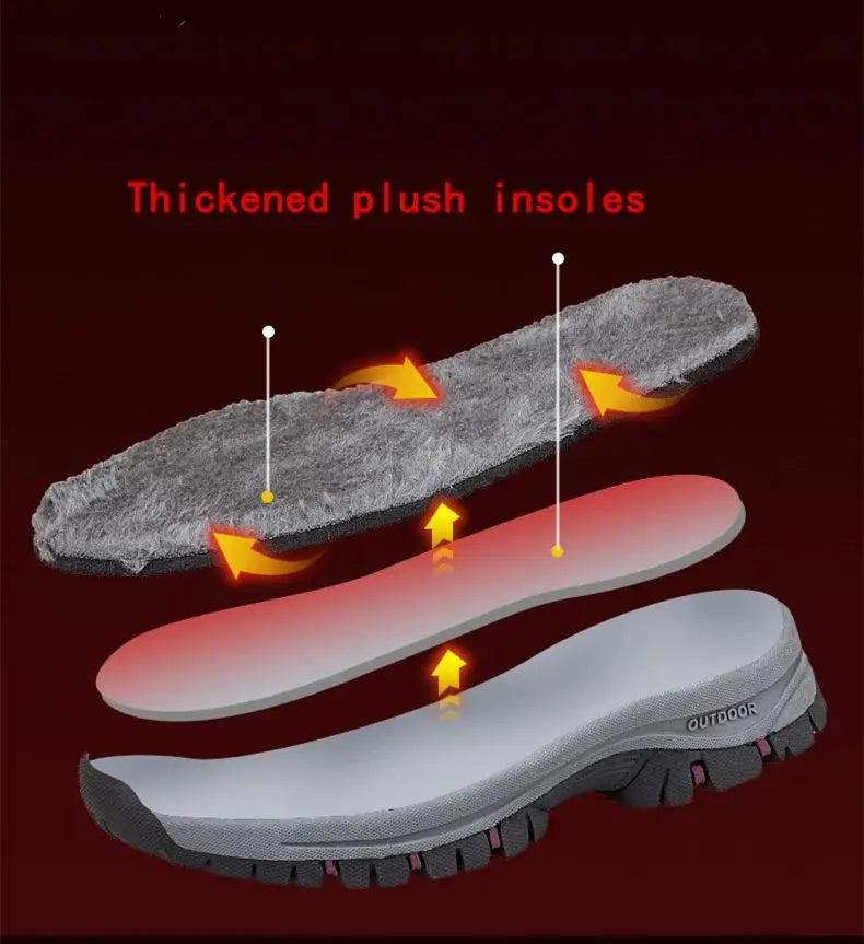 Winterstiefel für Herren, neue wasserdichte PU-Leder-warme Schnee-Stiefeletten für den Außenbereich, warmer Plüsch, rutschfeste Arbeits-High-Top-Freizeitschuhe