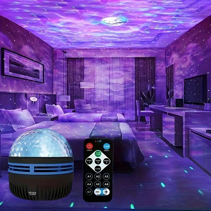 LED Star Galaxy Projektor Lampe USB Auto Rotierenden Magische Kugel Mond Licht Bunte Sternen Himmel Fernbedienung Nacht Lichter Zimmer Dekor