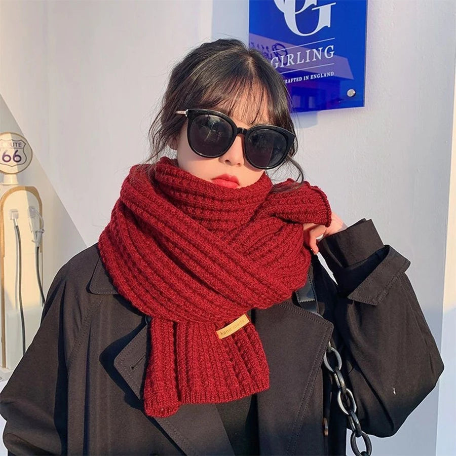 Winterschal für Damen und Herren, dicker Zopfmuster, klobiger langer warmer Schal für Reisen, Büro, warme Kaschmirschals, Halstuch