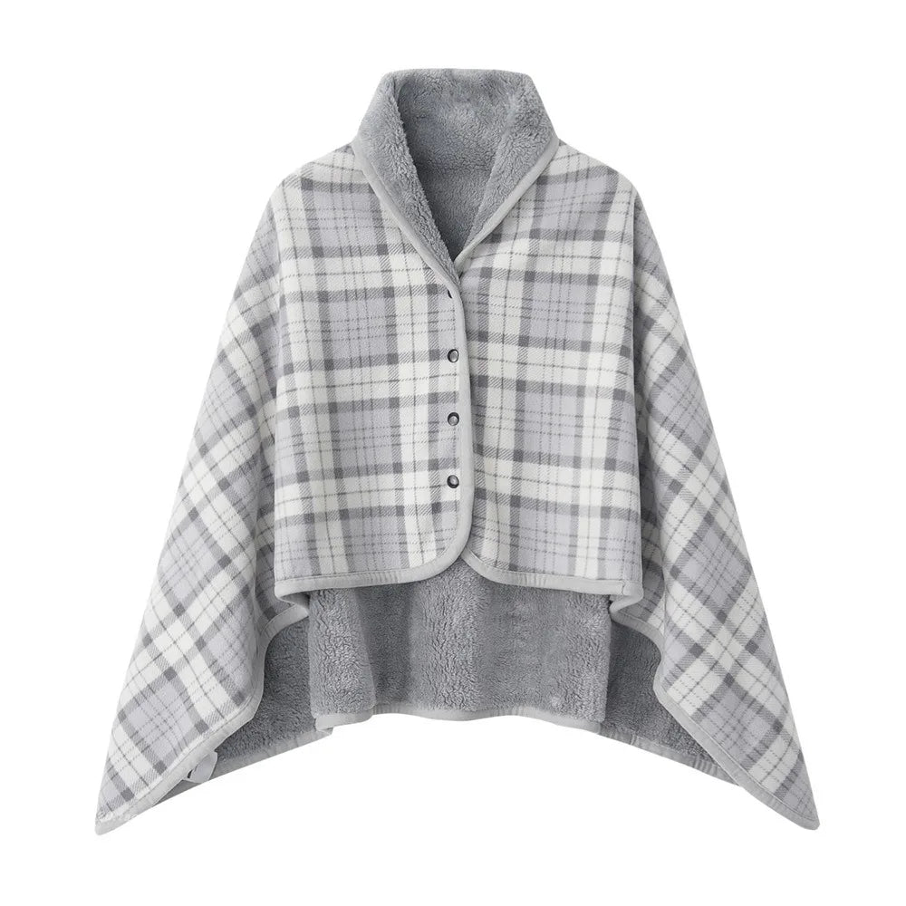 Lazy Plaid Tragbare Decke verdicken weiche lässige Bürodecke mit Knopf warme Home Schal Decke Winter