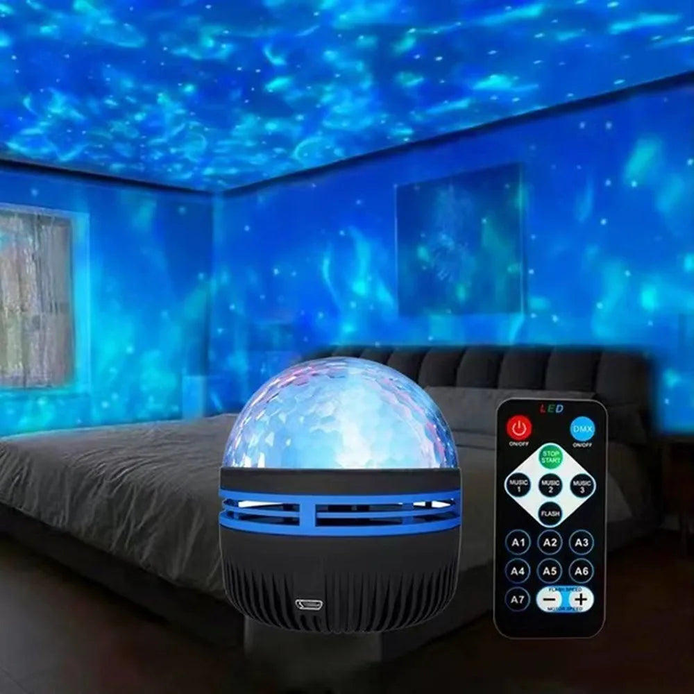 LED Star Galaxy Projektor Lampe USB Auto Rotierenden Magische Kugel Mond Licht Bunte Sternen Himmel Fernbedienung Nacht Lichter Zimmer Dekor