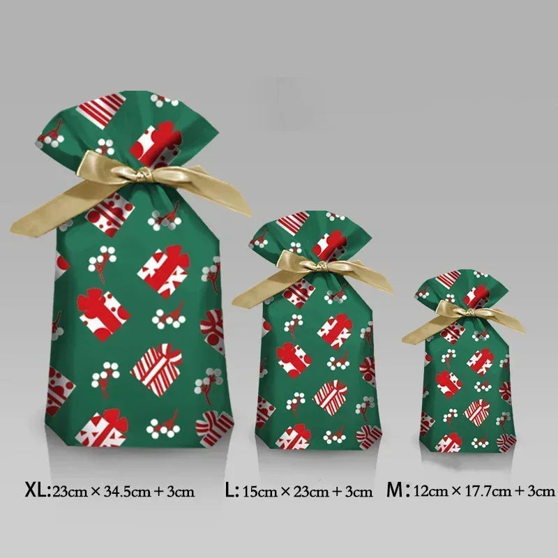 Weihnachtliche Geschenktüte Weihnachtsdekoration für Zuhause Schneeflocken-Geschenktasche Weihnachtsverpackungshalter Neujahr