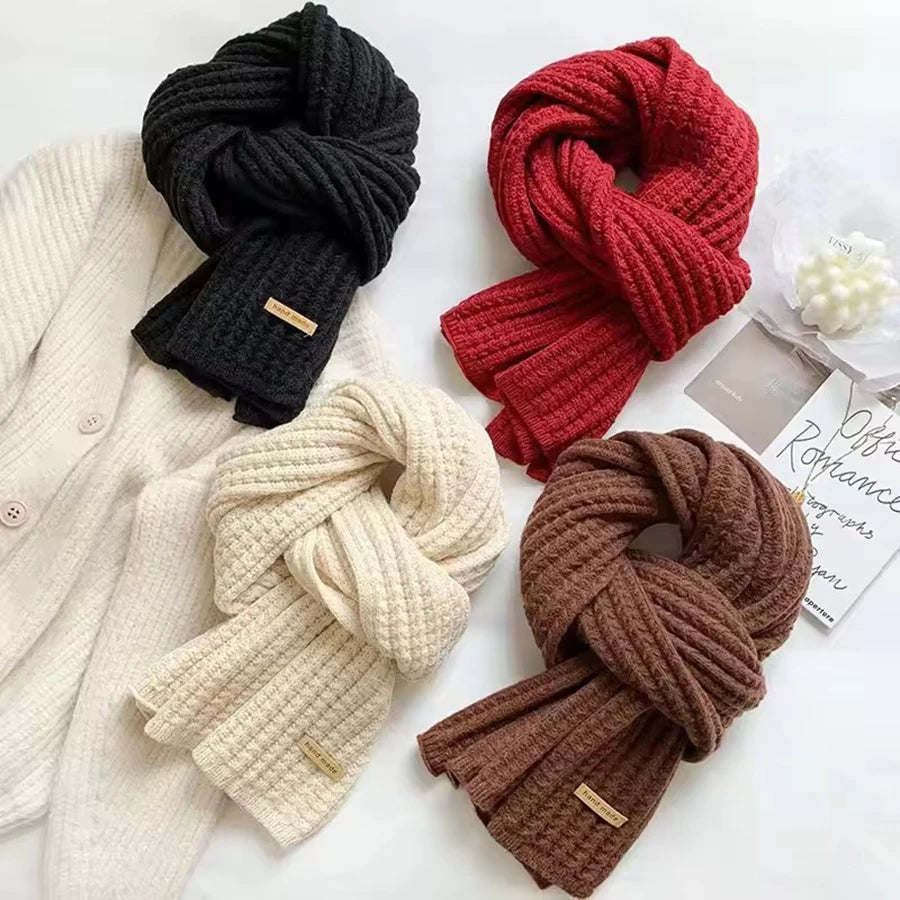 Winterschal für Damen und Herren, dicker Zopfmuster, klobiger langer warmer Schal für Reisen, Büro, warme Kaschmirschals, Halstuch