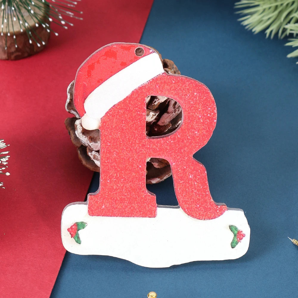 Winter 26 Buchstaben Weihnachtsdekoration 3D Harz hängen Anhänger Party Home Zimmer Weihnachtsbaum Dekor Freunde Familien DIY Geschenke