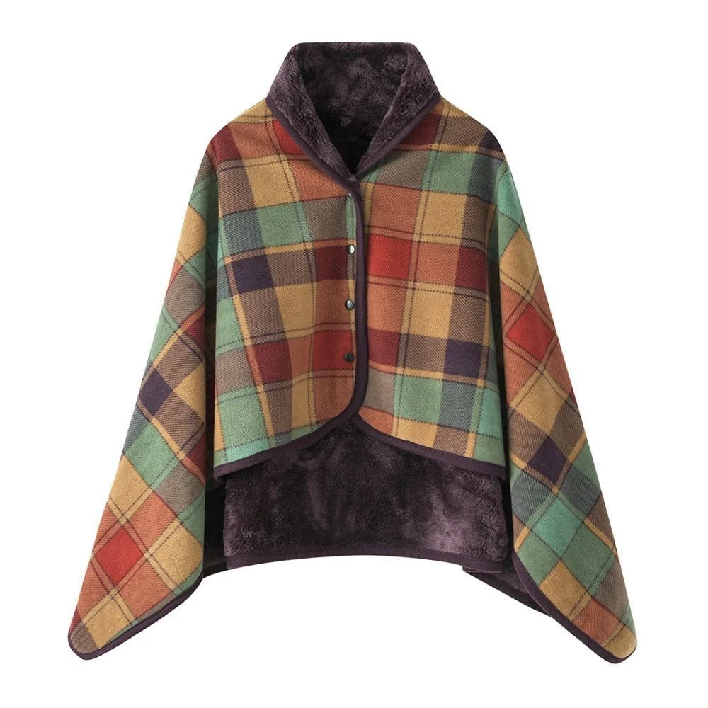 Lazy Plaid Tragbare Decke verdicken weiche lässige Bürodecke mit Knopf warme Home Schal Decke Winter