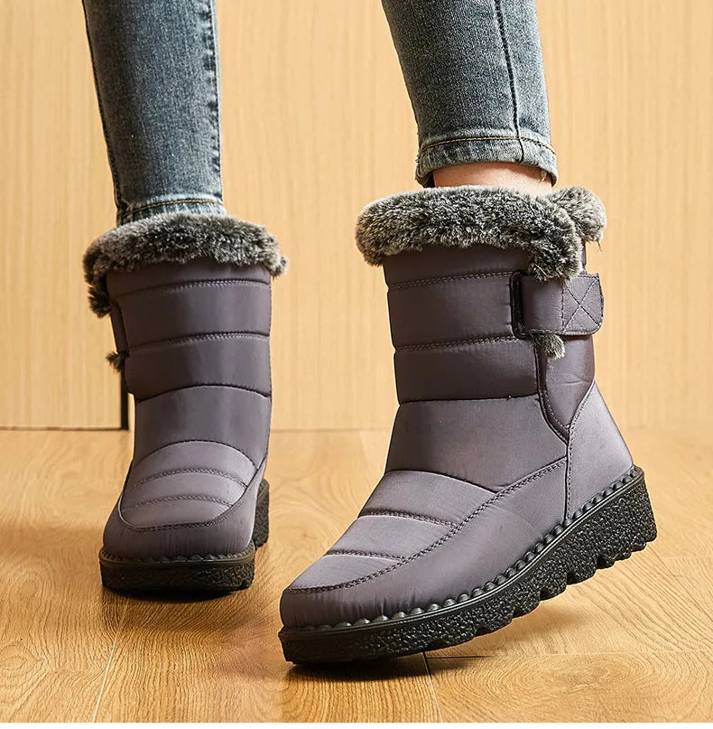 Frauen Stiefel 2025, Trend Winter Schuhe Für Frauen Winter Stiefel Knöchel Low Heels Botas Mujer Wasserdichte Schnee Stiefel Mit Pelz schuhe