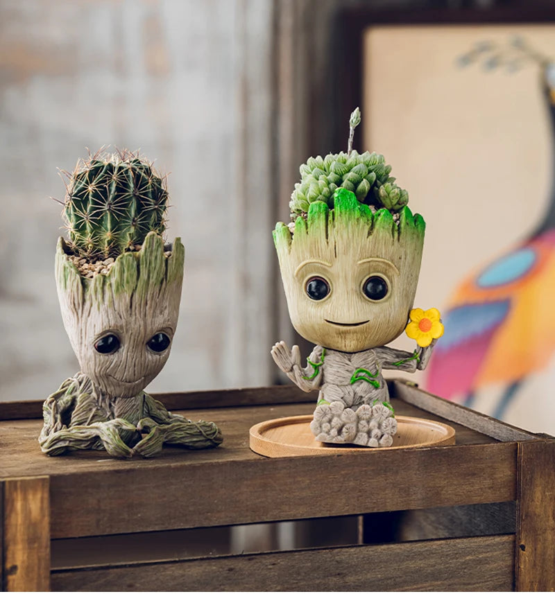 Home Dekoration Handwerk Miniatur Modell Büro Desktop Display Cartoon Groot Figuren Handwerk Dekor Baum Mann Ornament 5CM