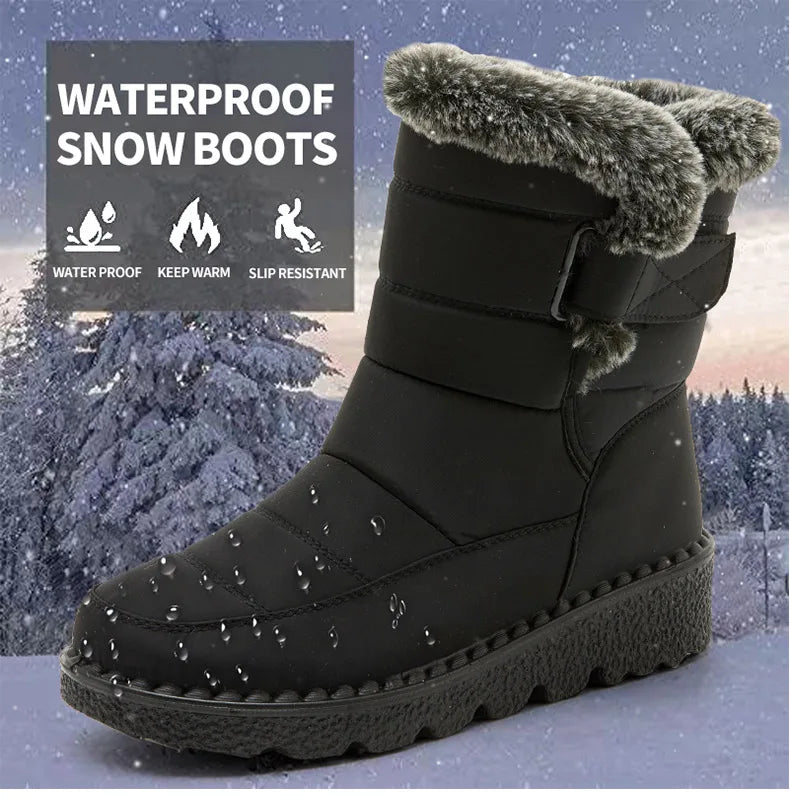 Frauen Stiefel 2025, Trend Winter Schuhe Für Frauen Winter Stiefel Knöchel Low Heels Botas Mujer Wasserdichte Schnee Stiefel Mit Pelz schuhe