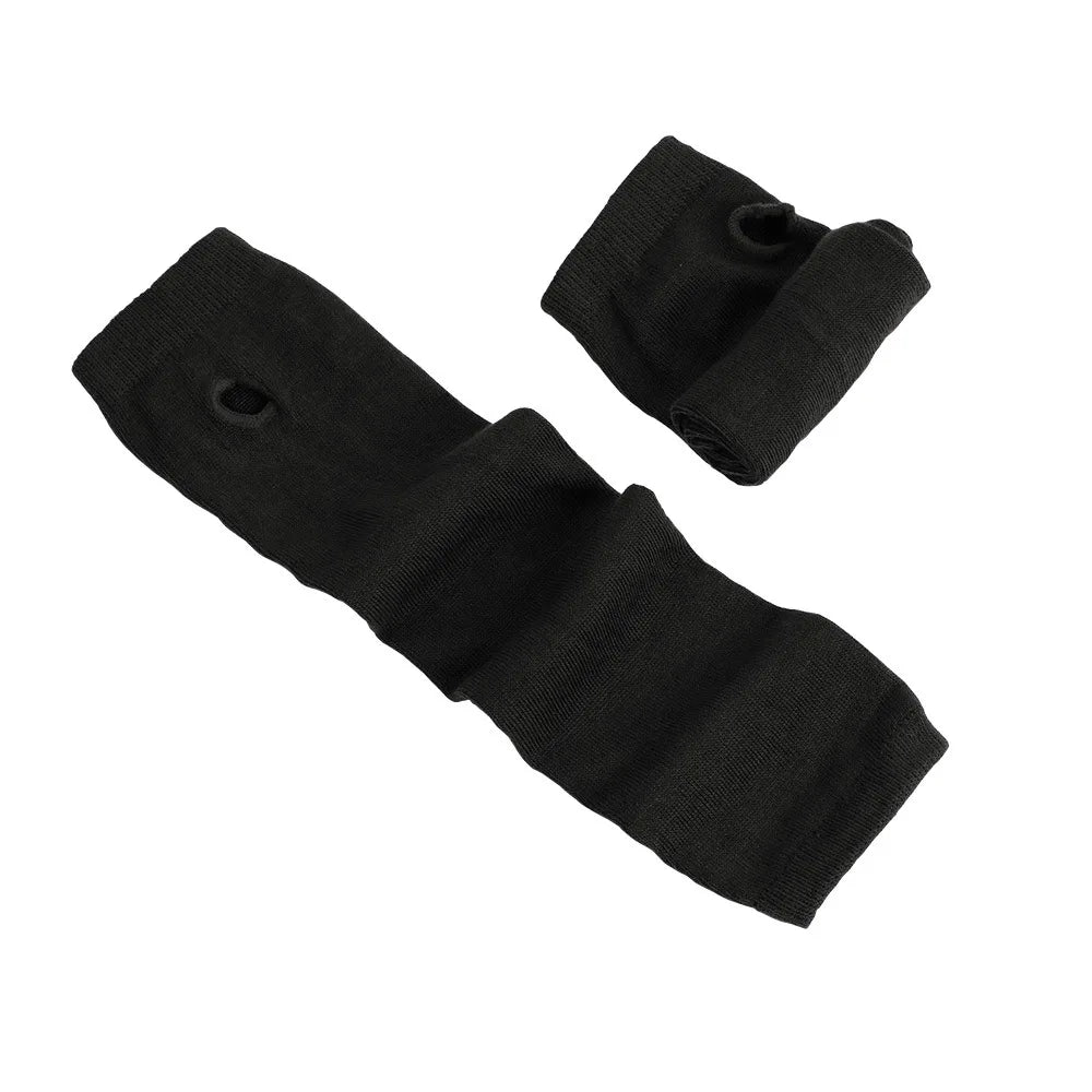 Winter Warme Lange Ärmel Handschuhe für Mann Frauen Fingerlose Streifen Hip-Hop Gestrickte Ellenbogen Fäustlinge Elastische Outdoor Wärmer Arm