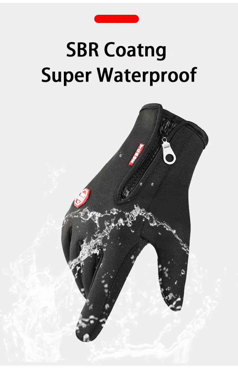 Winterhandschuhe für Männer und Frauen, Touchscreen, warm, Outdoor, Radfahren, Fahren, Motorrad, kalte Handschuhe, winddicht, rutschfeste Handschuhe