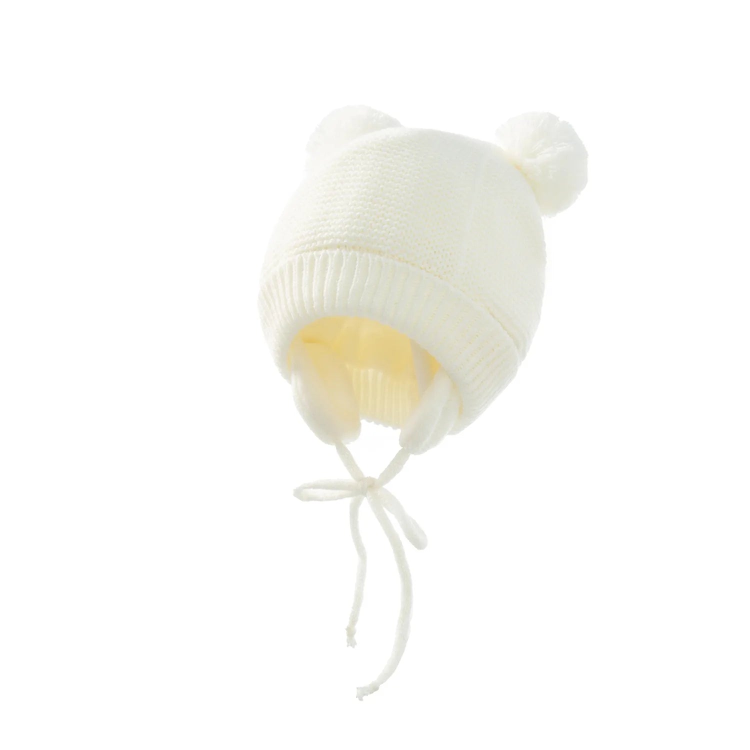 Winter-Babymütze für 0–12 Monate, Jungen und Mädchen, Zubehör, Strickmütze, Kindermütze, Fleece, warme Handschuhe, dicke Winterohr-Kindermütze, Babymütze