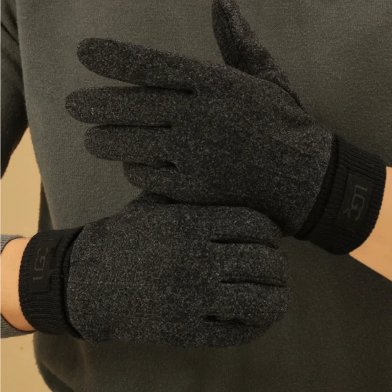 Winter-Kaschmirhandschuhe für Damen, warme Touchscreen-Handschuhe, Herrenhandschuhe, Outdoor-Kälteschutz, Radfahren, dicke Vollfinger-Fäustlinge