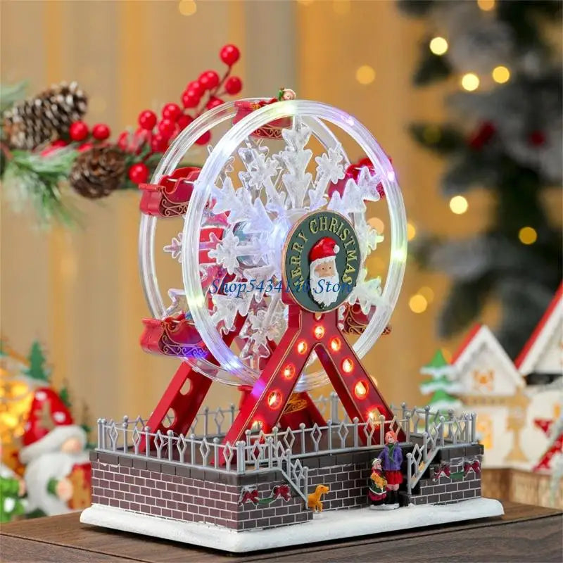 Rotierende Weihnachts-Spieluhr mit LED-Licht und Musik