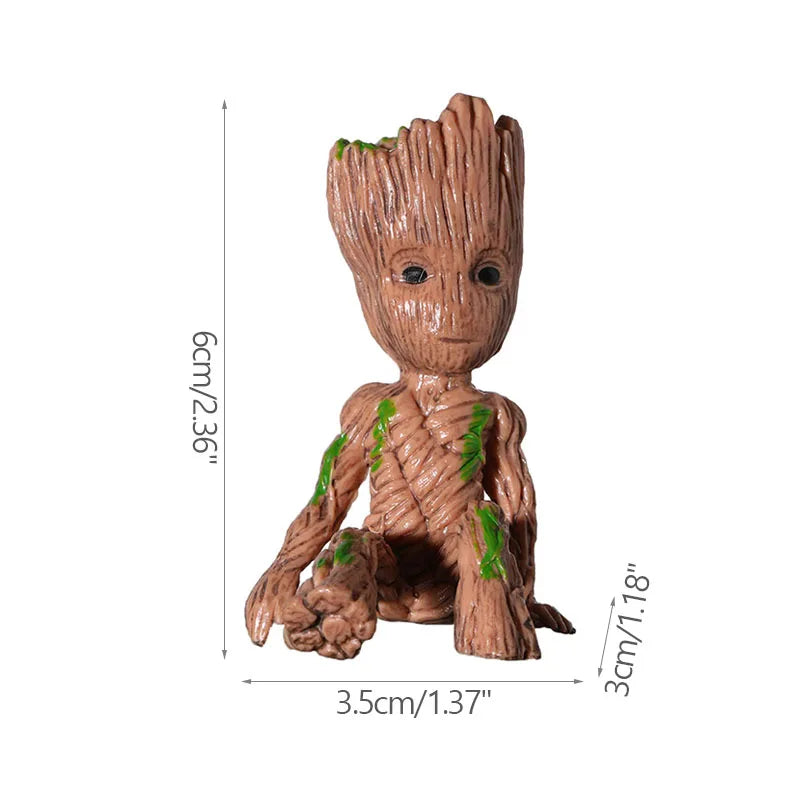 Home Dekoration Handwerk Miniatur Modell Büro Desktop Display Cartoon Groot Figuren Handwerk Dekor Baum Mann Ornament 5CM