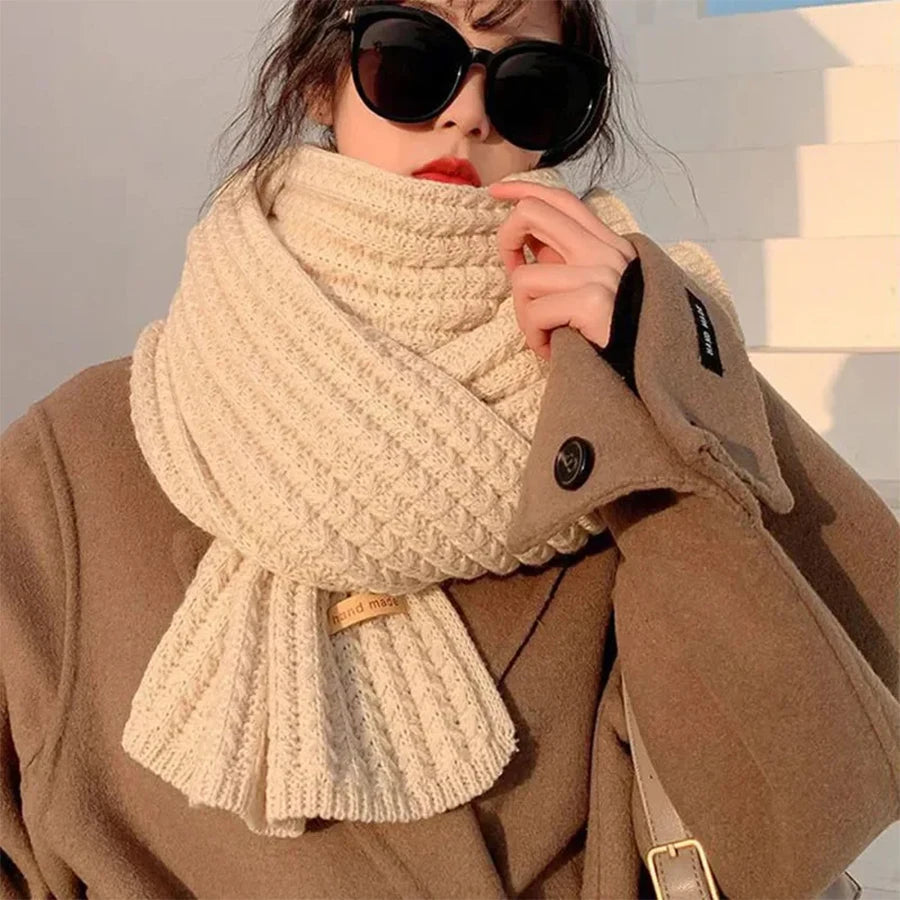 Winterschal für Damen und Herren, dicker Zopfmuster, klobiger langer warmer Schal für Reisen, Büro, warme Kaschmirschals, Halstuch