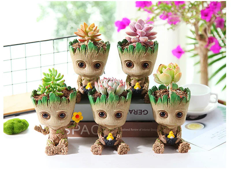 Home Dekoration Handwerk Miniatur Modell Büro Desktop Display Cartoon Groot Figuren Handwerk Dekor Baum Mann Ornament 5CM