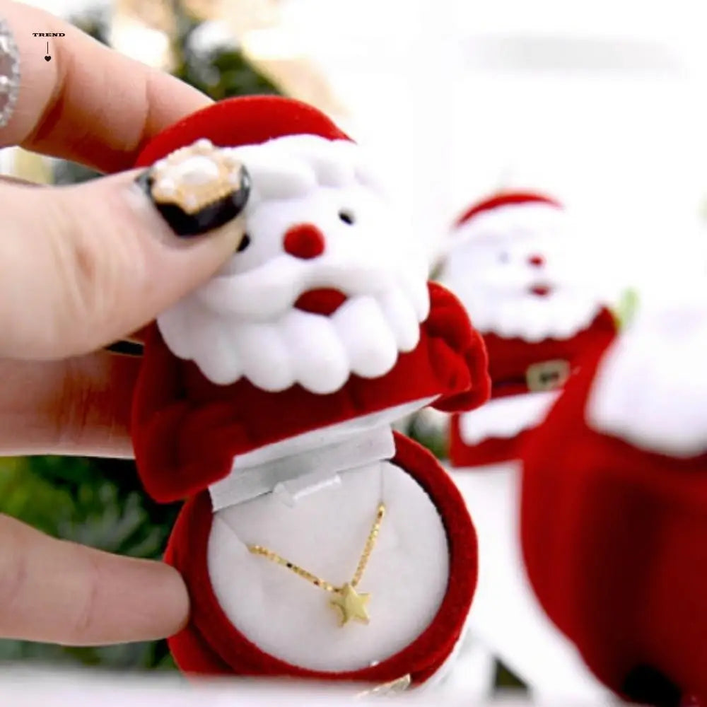Weihnachten Glocke Weihnachten Schmuck Box Schneemann Hochzeit Weihnachten Baum Ornament Anti-kollision Strömten Santa Claus Ringe Box Geschenke
