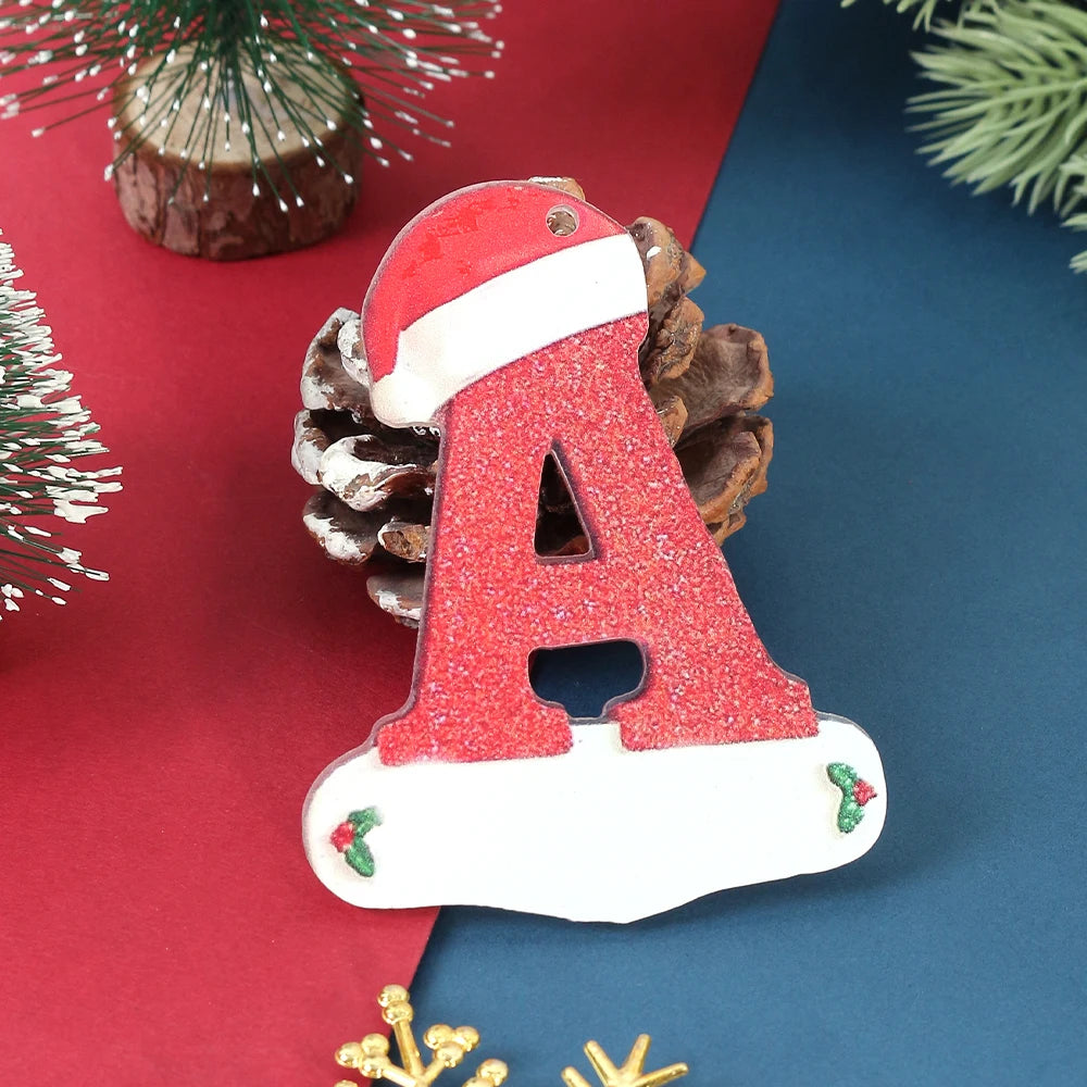 Winter 26 Buchstaben Weihnachtsdekoration 3D Harz hängen Anhänger Party Home Zimmer Weihnachtsbaum Dekor Freunde Familien DIY Geschenke