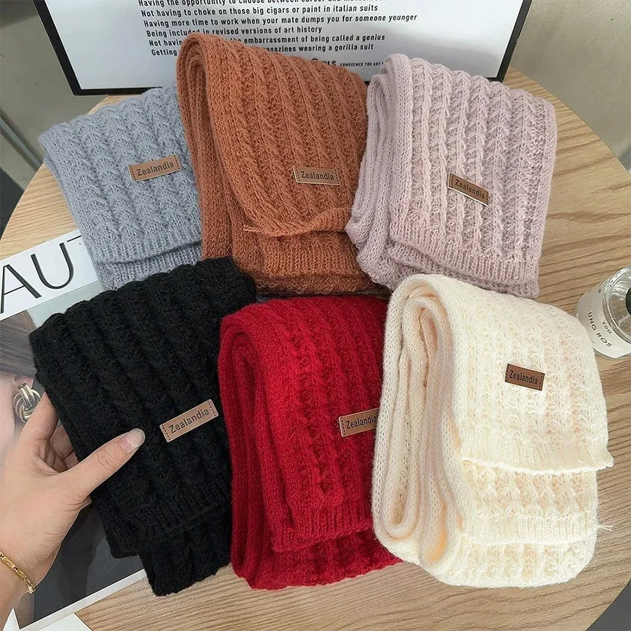 Winterschal für Damen und Herren, dicker Zopfmuster, klobiger langer warmer Schal für Reisen, Büro, warme Kaschmirschals, Halstuch