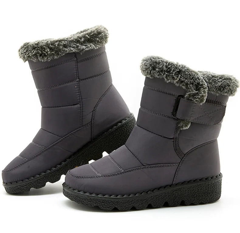 Frauen Stiefel 2025, Trend Winter Schuhe Für Frauen Winter Stiefel Knöchel Low Heels Botas Mujer Wasserdichte Schnee Stiefel Mit Pelz schuhe