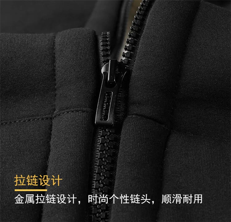 Winter Lammwolle Mäntel Verdicken Warme Jacken Lange Sleeve Zipper Hoodies Casual Sport Fleece Schwarz Mantel Mit Kapuze Männer Frauen Jacke