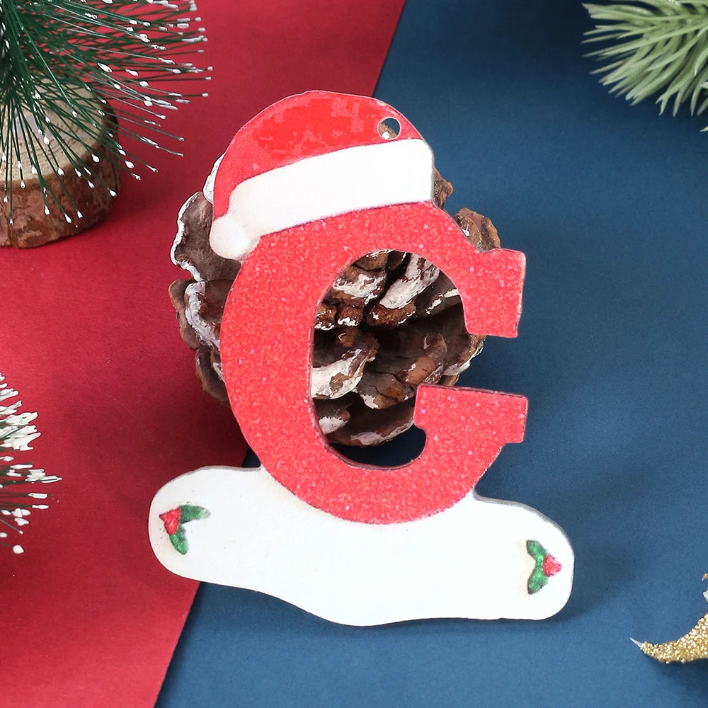 Winter 26 Buchstaben Weihnachtsdekoration 3D Harz hängen Anhänger Party Home Zimmer Weihnachtsbaum Dekor Freunde Familien DIY Geschenke
