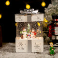 Weihnachten Musik Geschenk Box Home Dekoration Popcorn Szene Dorf Rotierenden Santa Statue Weihnachten Desktop Decor Weihnachten Kind Kind Geschenk