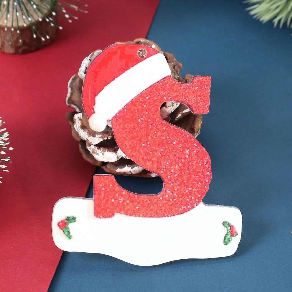 Winter 26 Buchstaben Weihnachtsdekoration 3D Harz hängen Anhänger Party Home Zimmer Weihnachtsbaum Dekor Freunde Familien DIY Geschenke