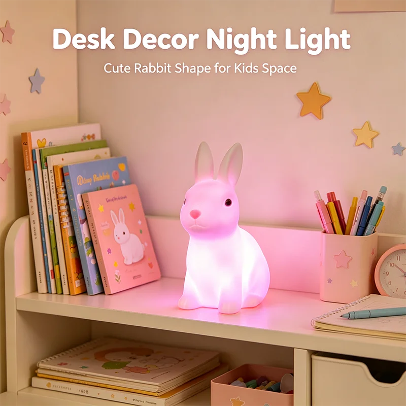Hasen-Nachtlicht mit Farbwechsel – süße LED-Lampe für Kinder