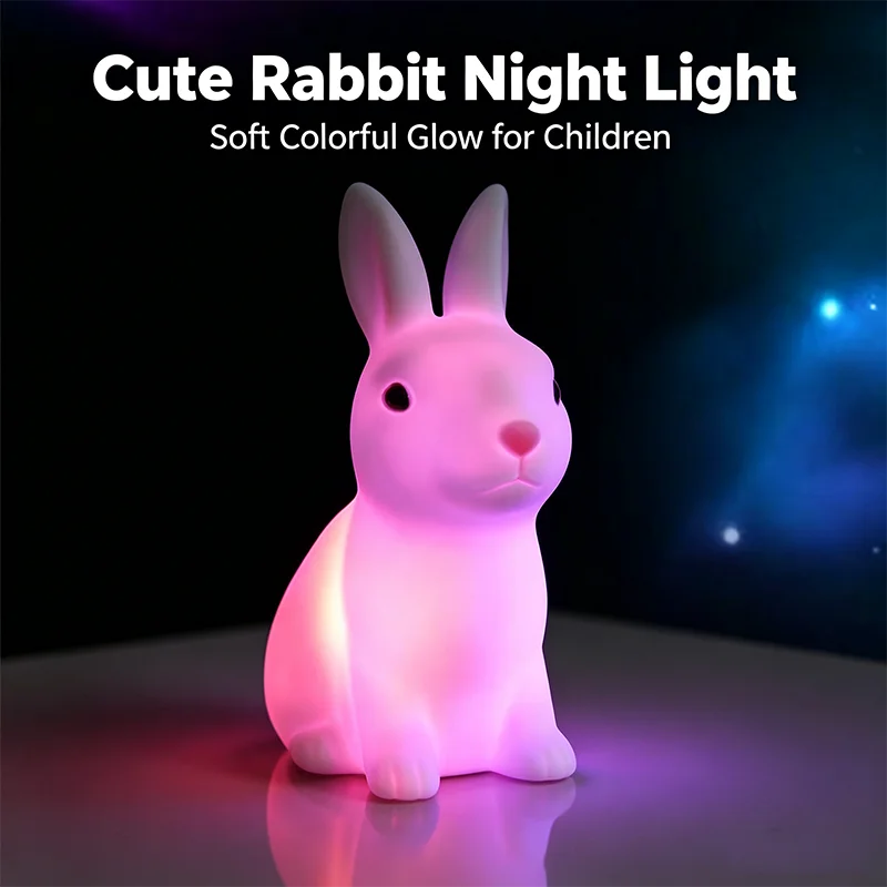 Hasen-Nachtlicht mit Farbwechsel – süße LED-Lampe für Kinder