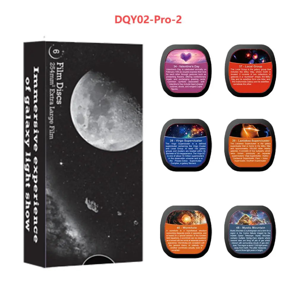 Sternprojektor Nachtlichtscheibe Planetariumsprojektorscheibe 4K HD Galaxy Projektor Lichtscheibe – 6er-Pack (Projektor nicht im Lieferumfang enthalten)