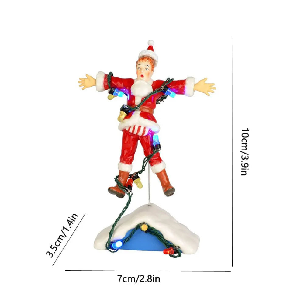 Weihnachten Schneehäuse Glow Craft Schneemann Garten Ornament mit Musik Home Decora Land Harz Ornament Roman Weihnachten Kind Geschenk
