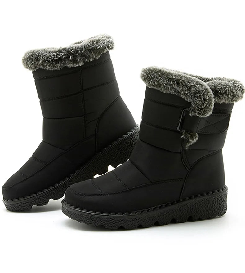 Frauen Stiefel 2025, Trend Winter Schuhe Für Frauen Winter Stiefel Knöchel Low Heels Botas Mujer Wasserdichte Schnee Stiefel Mit Pelz schuhe