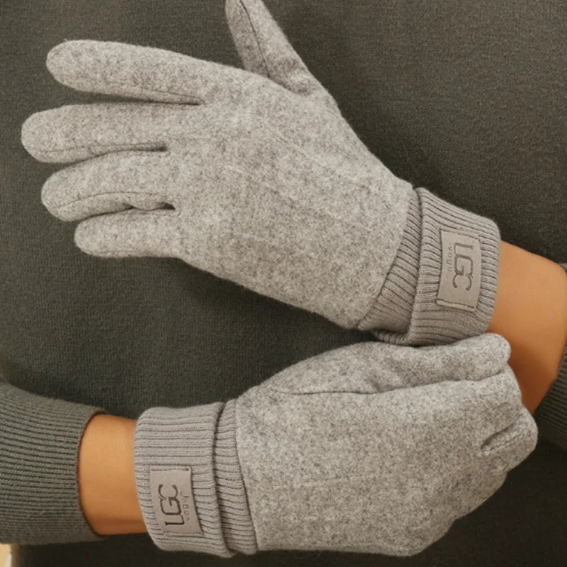 Winter-Kaschmirhandschuhe für Damen, warme Touchscreen-Handschuhe, Herrenhandschuhe, Outdoor-Kälteschutz, Radfahren, dicke Vollfinger-Fäustlinge