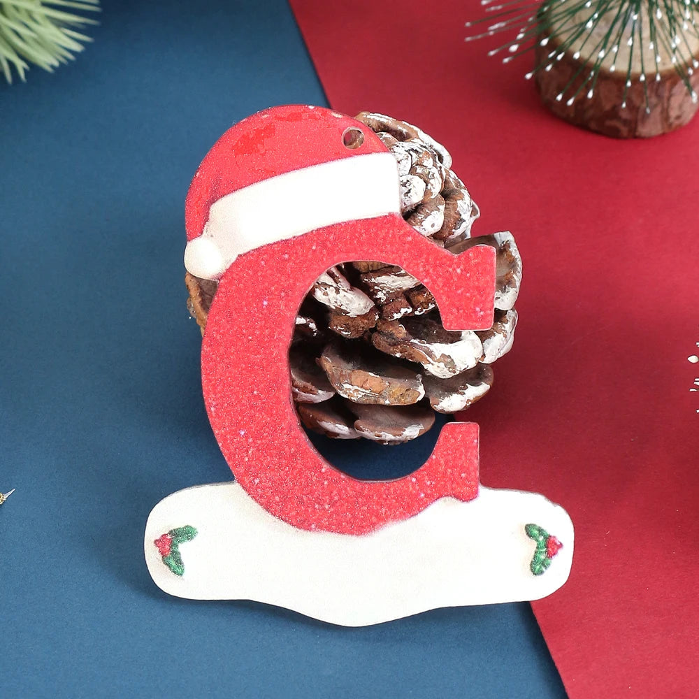 Winter 26 Buchstaben Weihnachtsdekoration 3D Harz hängen Anhänger Party Home Zimmer Weihnachtsbaum Dekor Freunde Familien DIY Geschenke