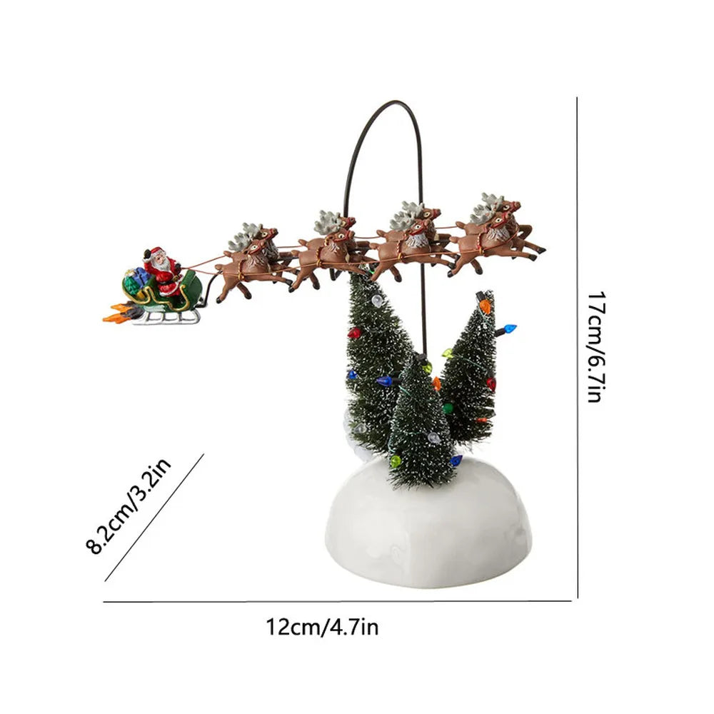 Weihnachten Schneehäuse Glow Craft Schneemann Garten Ornament mit Musik Home Decora Land Harz Ornament Roman Weihnachten Kind Geschenk