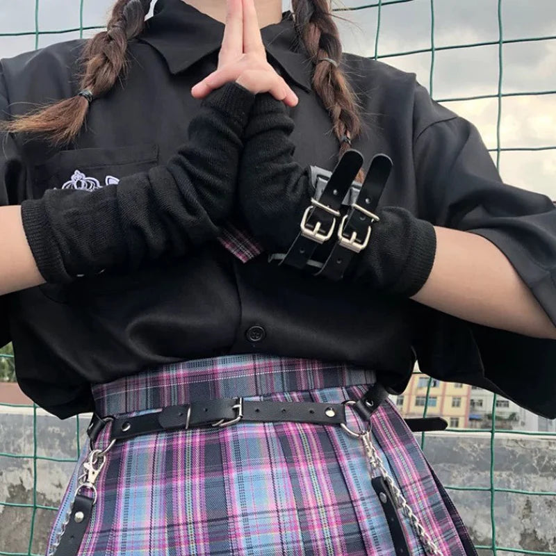 Winter Warme Lange Ärmel Handschuhe für Mann Frauen Fingerlose Streifen Hip-Hop Gestrickte Ellenbogen Fäustlinge Elastische Outdoor Wärmer Arm