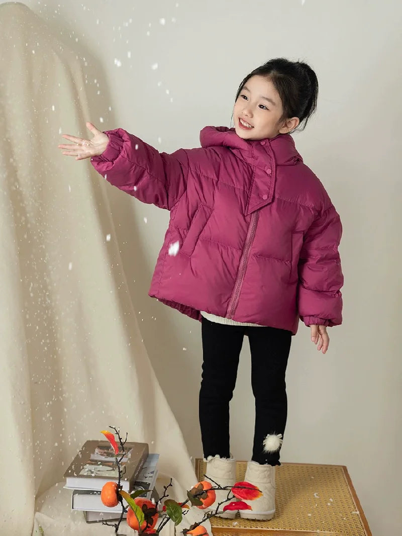 Winter Kinder Warme Daunenmäntel Herbst Kinder Baumwolle Gefütterte Jacken Jungen Mädchen Kleidung Baby Mit Kapuze Oberbekleidung 3-12 Jahre