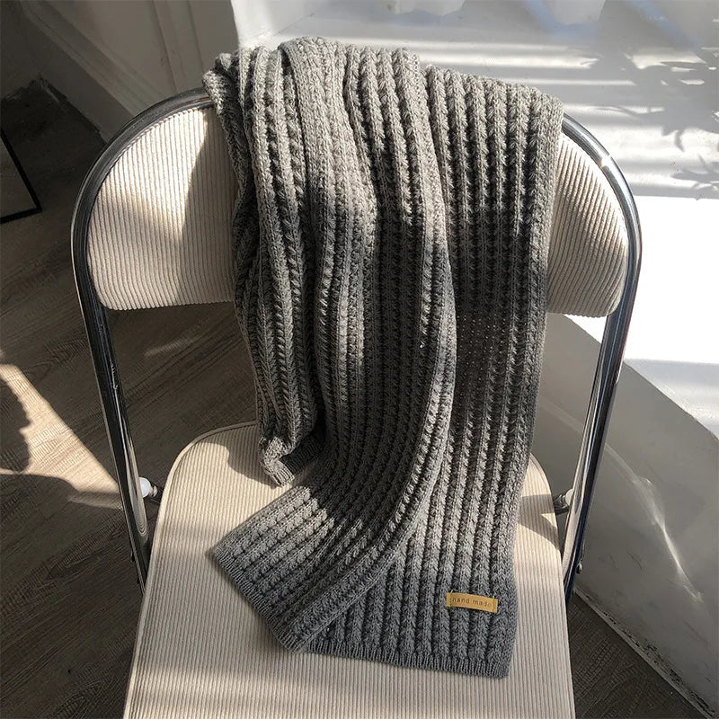 Winterschal für Damen und Herren, dicker Zopfmuster, klobiger langer warmer Schal für Reisen, Büro, warme Kaschmirschals, Halstuch