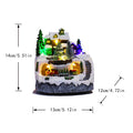 Weihnachten Schneehäuse Glow Craft Schneemann Garten Ornament mit Musik Home Decora Land Harz Ornament Roman Weihnachten Kind Geschenk
