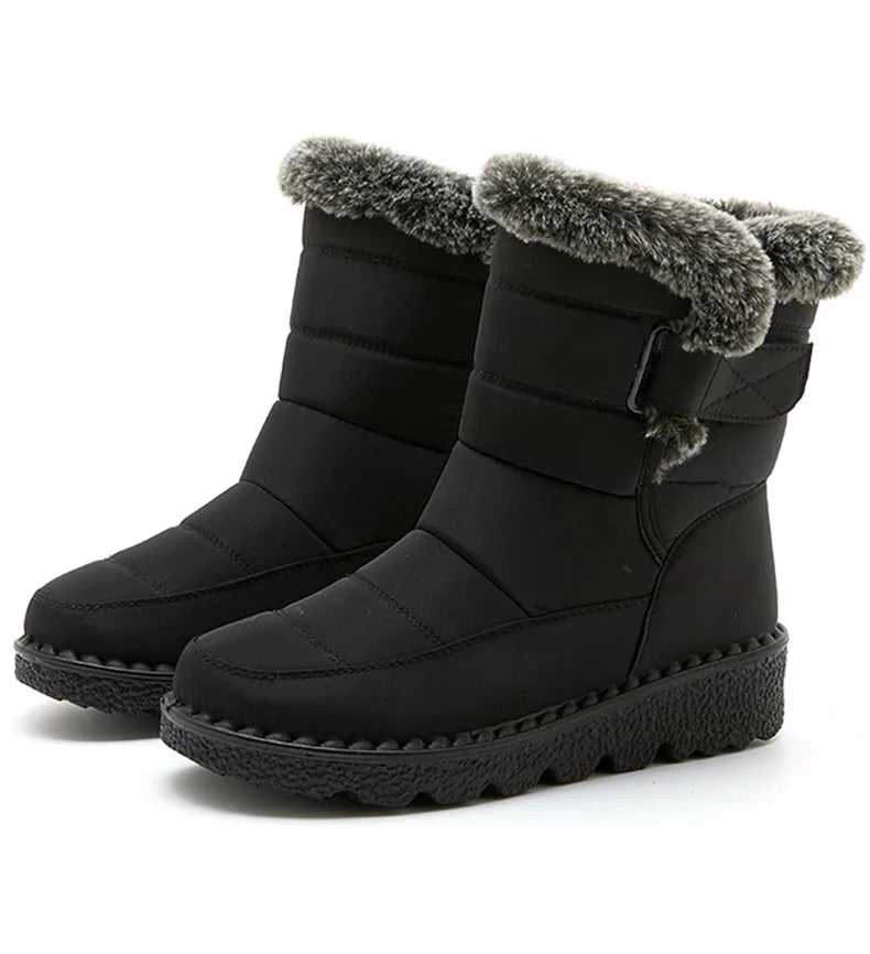 Frauen Stiefel 2025, Trend Winter Schuhe Für Frauen Winter Stiefel Knöchel Low Heels Botas Mujer Wasserdichte Schnee Stiefel Mit Pelz schuhe