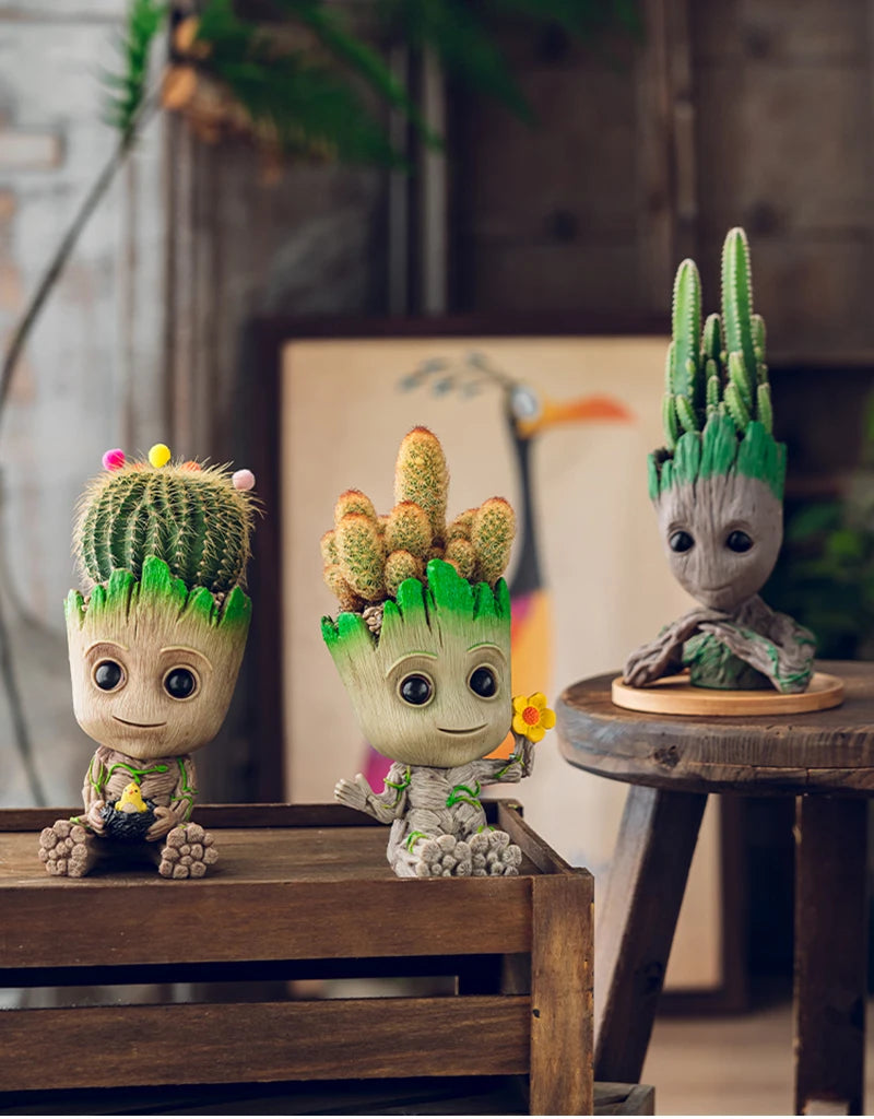 Home Dekoration Handwerk Miniatur Modell Büro Desktop Display Cartoon Groot Figuren Handwerk Dekor Baum Mann Ornament 5CM