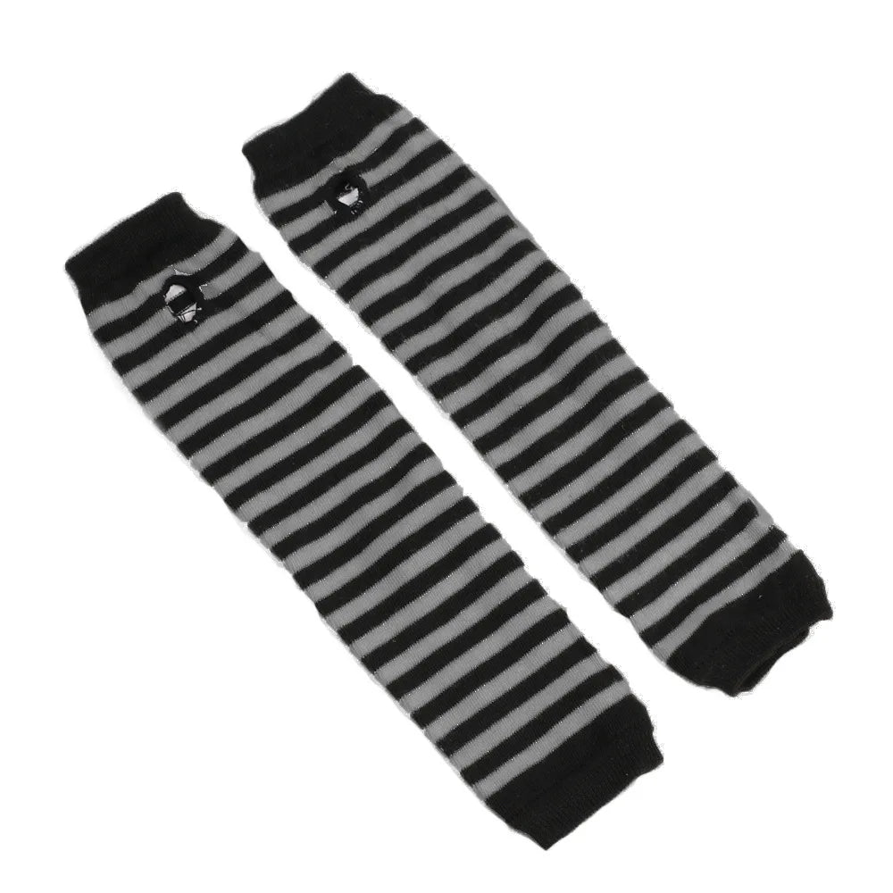 Winter Warme Lange Ärmel Handschuhe für Mann Frauen Fingerlose Streifen Hip-Hop Gestrickte Ellenbogen Fäustlinge Elastische Outdoor Wärmer Arm