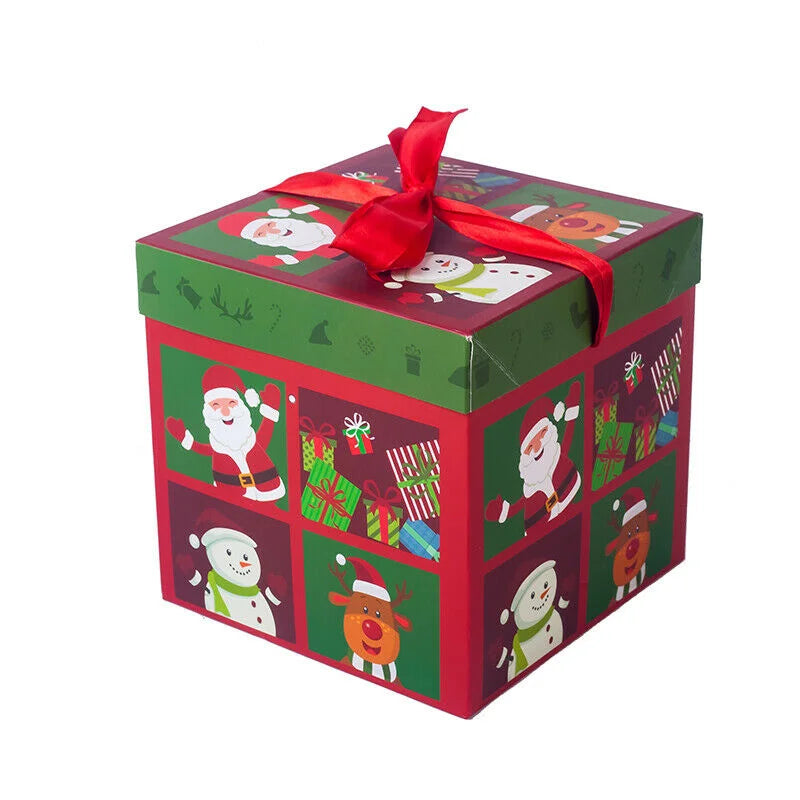 Weihnachtsgeschenkboxen, Geschenkverpackung, Frohe Weihnachten, Dekorative Kartons für Weihnachten, Heimparty-Dekoration, Neujahr, Süßigkeitenbox, Etui