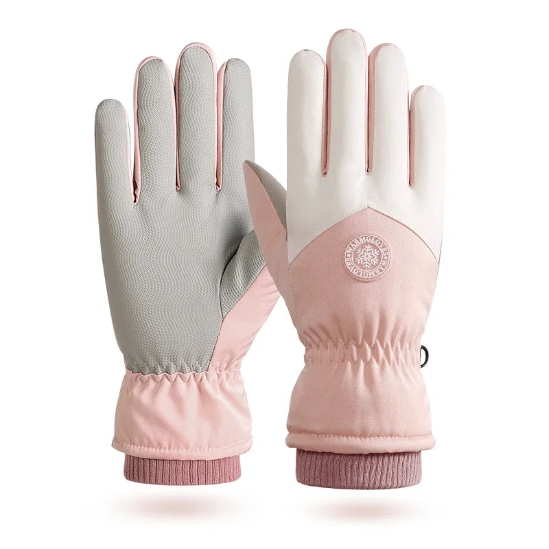 Winter Paar Ski Handschuhe Verdickte Thermo Handschuhe Einstellbare Schließen Nicht-slip Touchscreen Handschuhe Wasserdicht Kälte-beweis