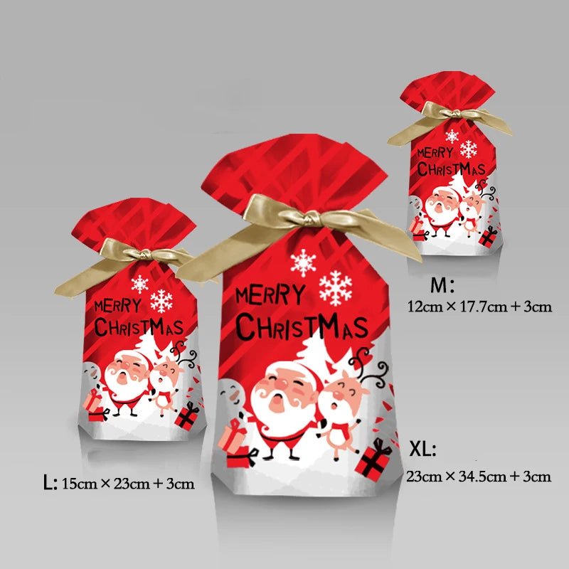 Weihnachtliche Geschenktüte Weihnachtsdekoration für Zuhause Schneeflocken-Geschenktasche Weihnachtsverpackungshalter Neujahr