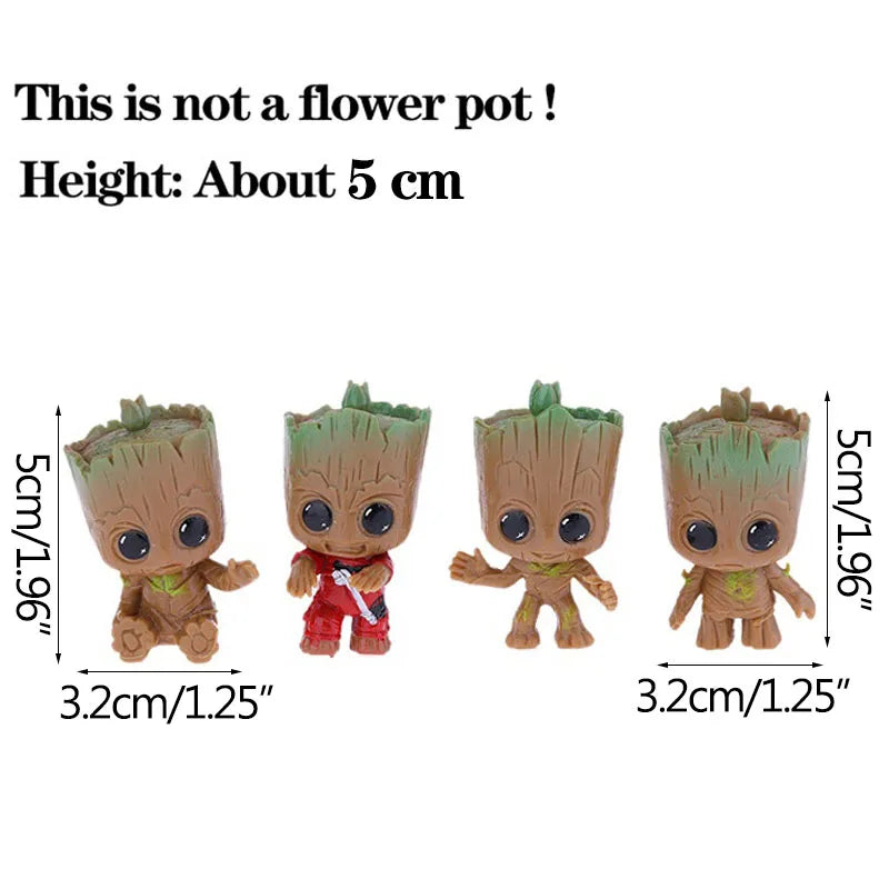 Home Dekoration Handwerk Miniatur Modell Büro Desktop Display Cartoon Groot Figuren Handwerk Dekor Baum Mann Ornament 5CM