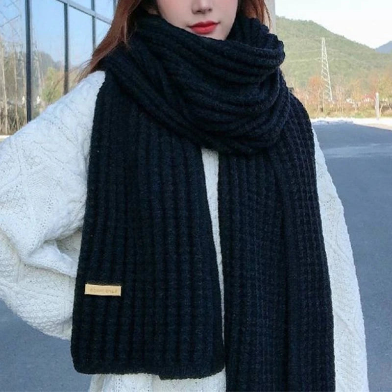 Winterschal für Damen und Herren, dicker Zopfmuster, klobiger langer warmer Schal für Reisen, Büro, warme Kaschmirschals, Halstuch
