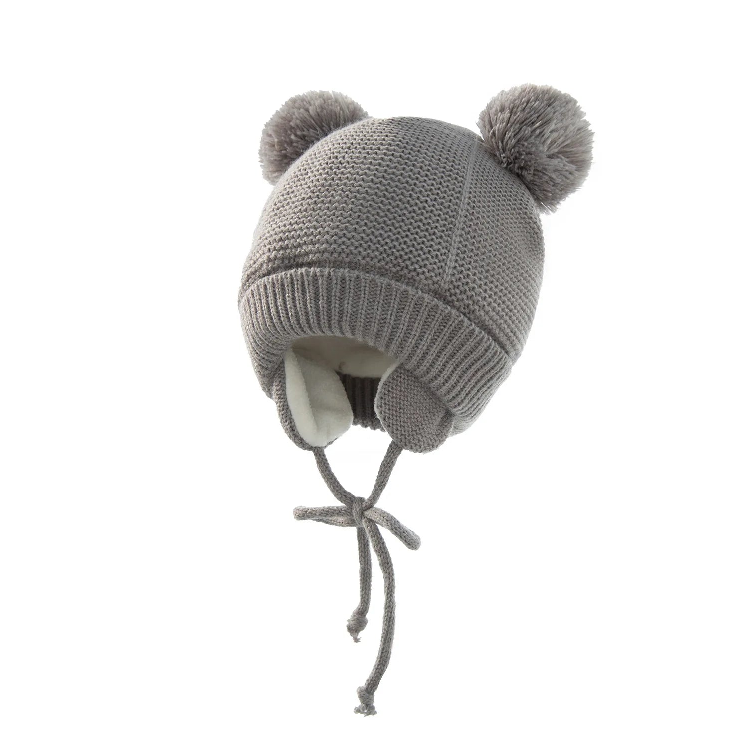 Winter-Babymütze für 0–12 Monate, Jungen und Mädchen, Zubehör, Strickmütze, Kindermütze, Fleece, warme Handschuhe, dicke Winterohr-Kindermütze, Babymütze