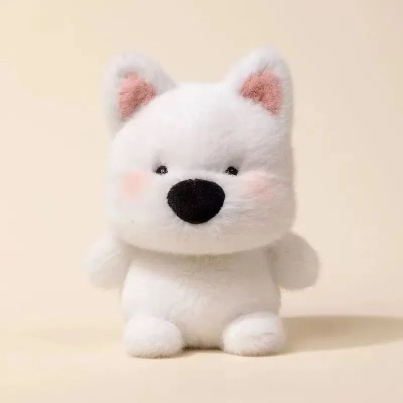 16cm Tisch mit Plüschtier, Niedliche Puppe mit Begleitpuppe, Schreibtischdekoration, Heilende Überraschung, Tägliches Geschenk für einen guten Freund